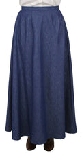 Cotton Twill Walking Skirt - Denim