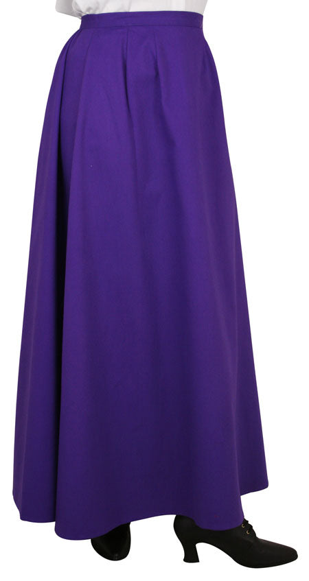 Cotton Twill Walking Skirt - Purple
