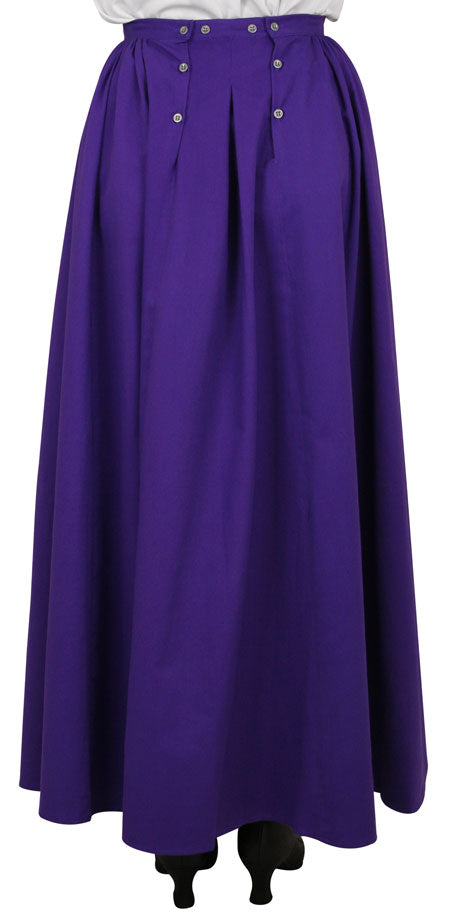 Cotton Twill Walking Skirt - Purple