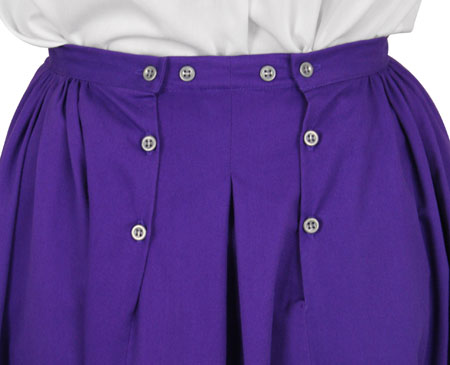 Cotton Twill Walking Skirt - Purple