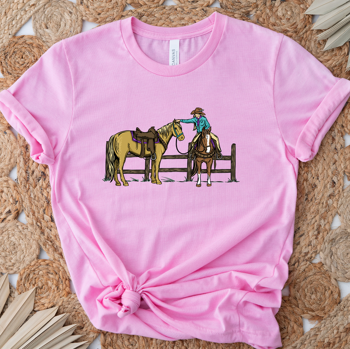 Cowgirl Horse- Bella Canvas T-Shirt