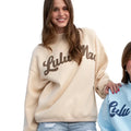 Cream Sweatshirt Brown Script