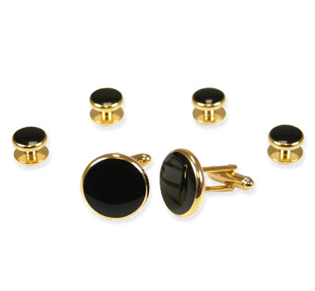Cufflink Set - Gold/Black