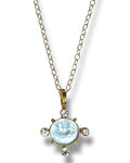 Cupid Dolphin Necklace - Topaz Intaglio