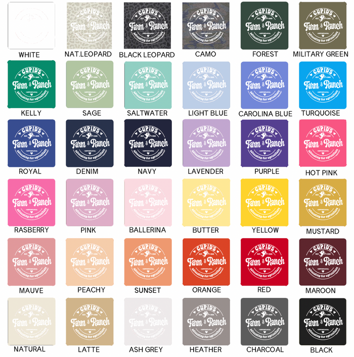 Cupids Farm and Ranch White Ink– Infant/Toddler/Youth