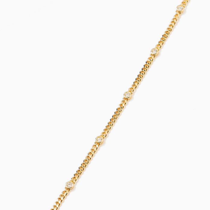 Dainty CZ Choker - 18K Gold