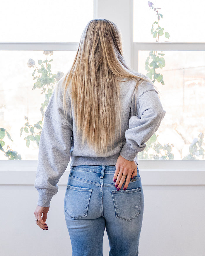 Dakota Half Zip Pullover - Light Heather Gray Reflex