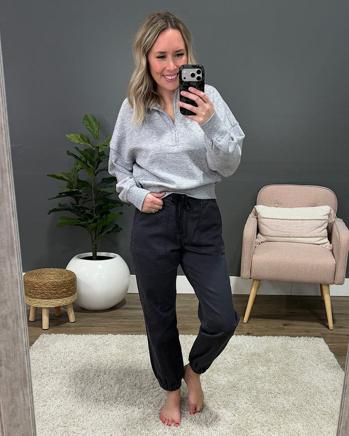 Dakota Half Zip Pullover - Light Heather Gray Reflex