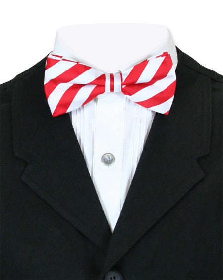 Dandy Bow Tie - Red/White Stripe