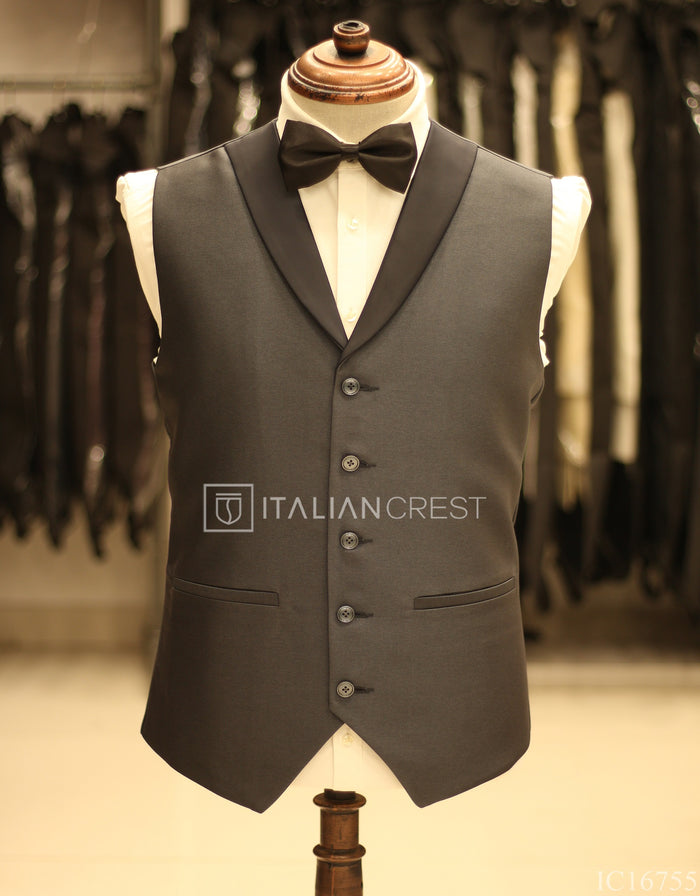 Dark Grey 3-Piece Tuxedo Suit