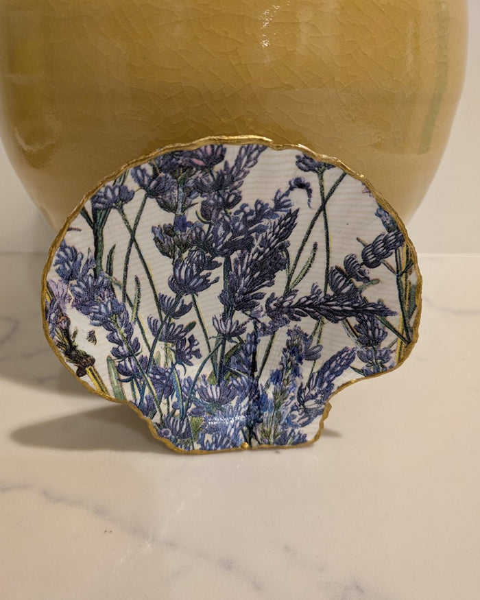 Blue Door Vibes - Decoupage Seashell Scallop - Lavender