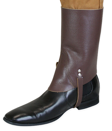 Deluxe Leather Gaiters - Brown (One Pair)