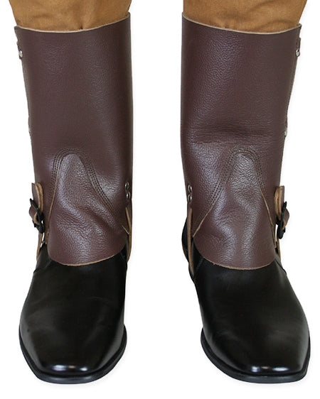 Deluxe Leather Gaiters - Brown (One Pair)