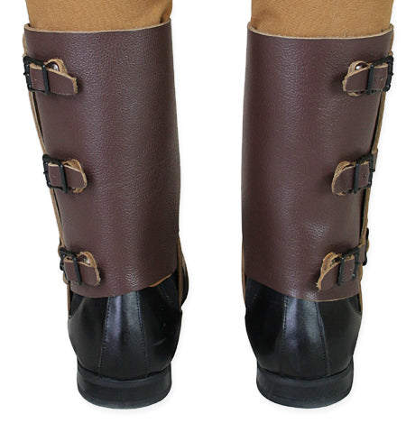 Deluxe Leather Gaiters - Brown (One Pair)