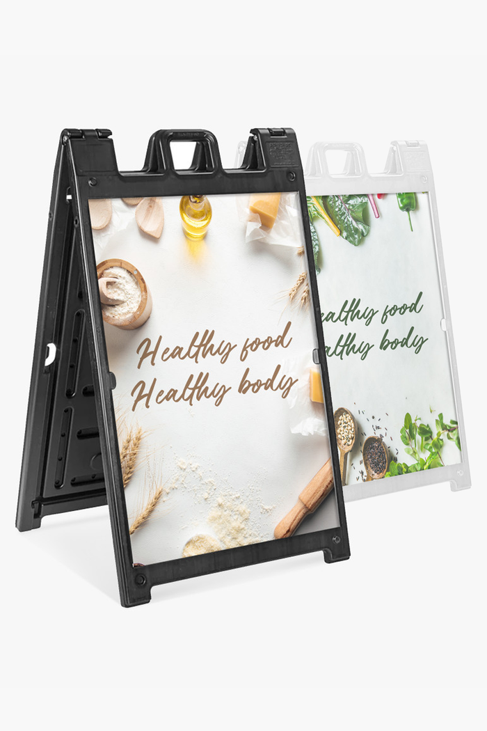 Deluxe Signicade Sidewalk Sign – Black or White Frame