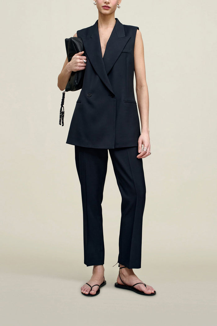 Deon Sleeveless Blazer - Navy