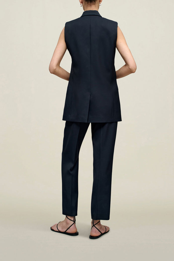 Deon Sleeveless Blazer - Navy