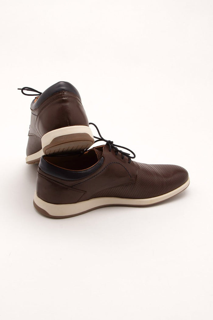 Derby Shoes with Contrast Details - Men's Lace Up at Menzclub
