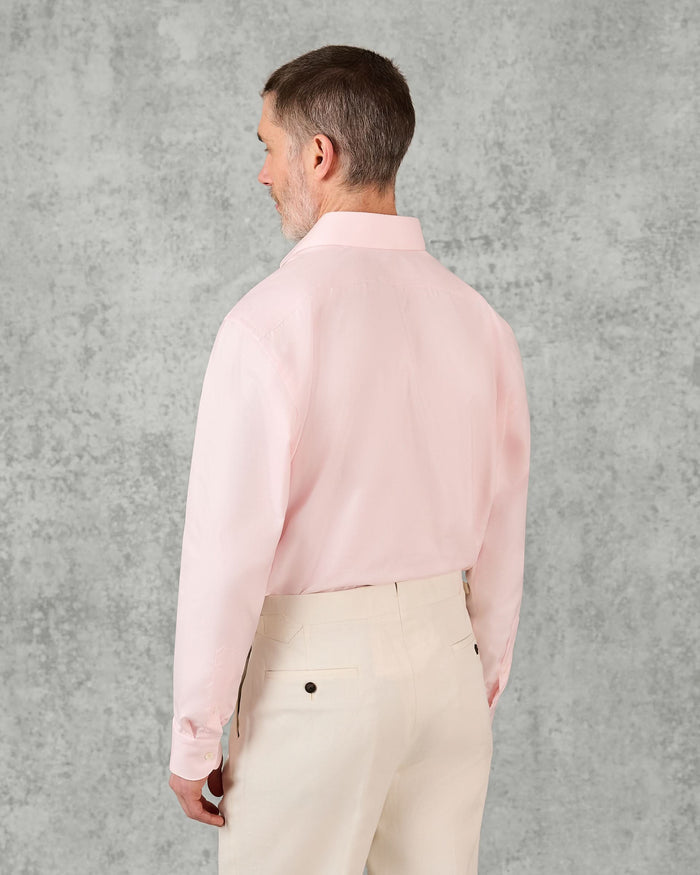 Digby Cotton Twill Single Cuff Shirt Pink