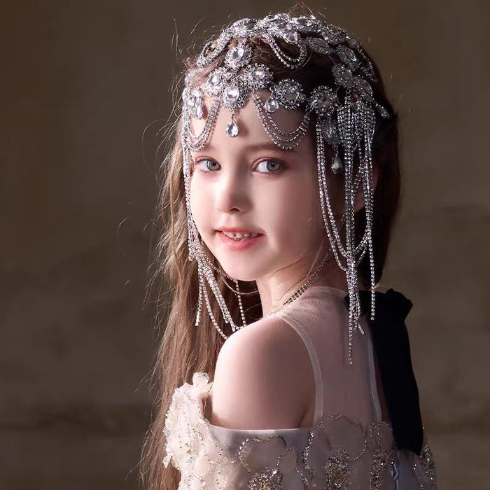 Dreamy Girls' Eyebrow Pendant Children's Hair Accessories Princess Diamond Tassel W028