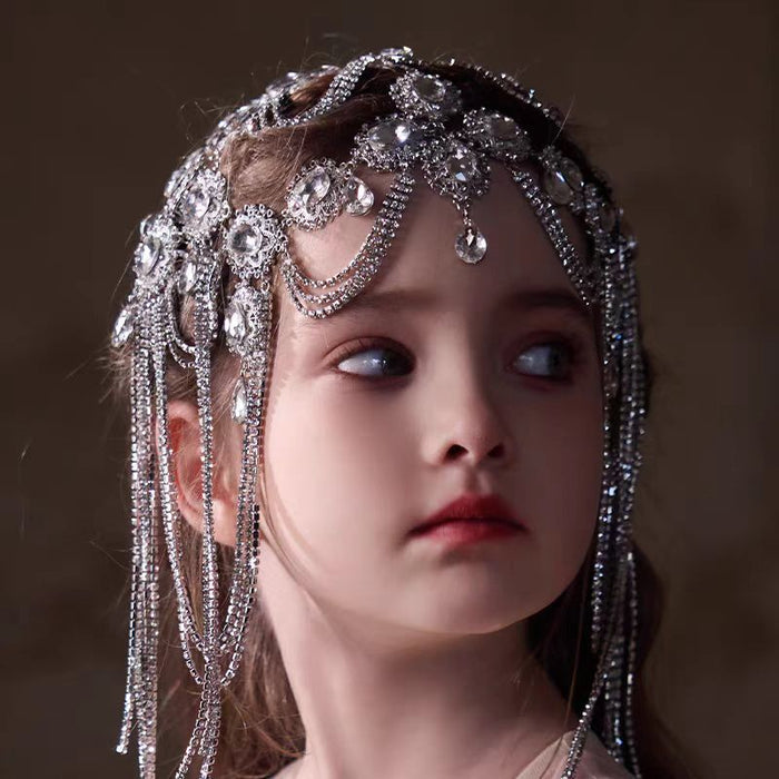 Dreamy Girls' Eyebrow Pendant Children's Hair Accessories Princess Diamond Tassel W028