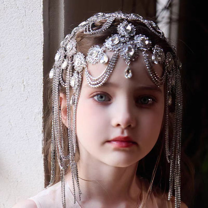 Dreamy Girls' Eyebrow Pendant Children's Hair Accessories Princess Diamond Tassel W028