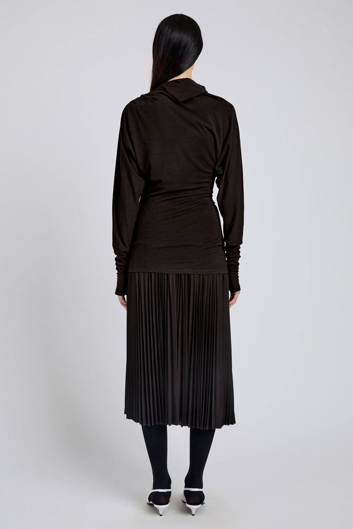 Eda Skirt In Jersey - Espresso