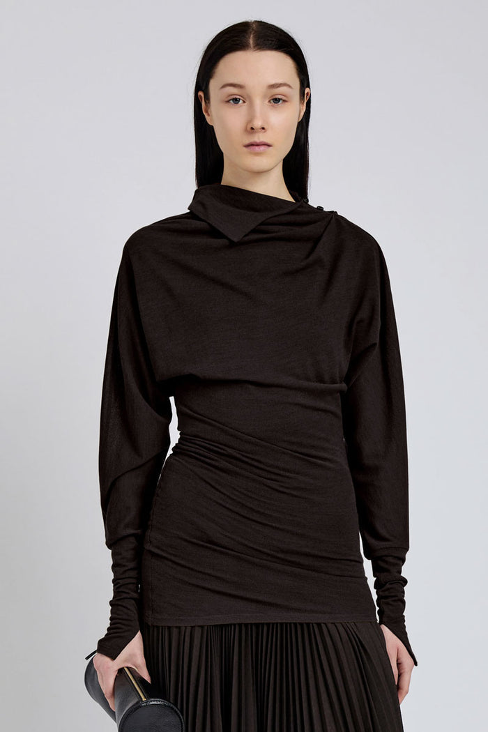 Eda Skirt In Jersey - Espresso