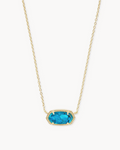 Elisa Necklace Gold Bronze Veined Turquoise