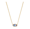 Elisa Necklace Gold Red White Blue Illusion