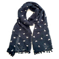Embossed Repeating Horse Pattern Scarf
