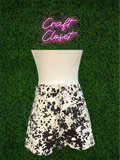 ENTRO Animal Print Shorts In Cream