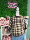 ENTRO Top In Ecru Brown