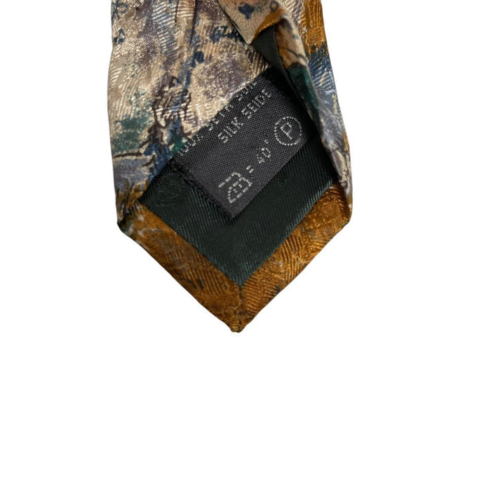 Ermenegildo Zegna Multicoloured Boat Print Silk Tie