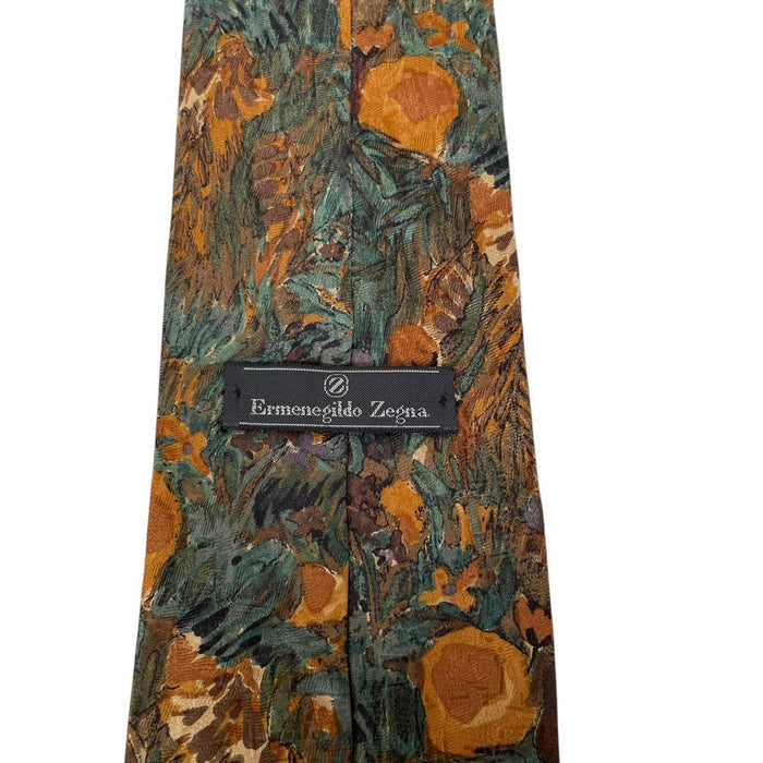 Ermenegildo Zegna Multicoloured Floral Silk Tie