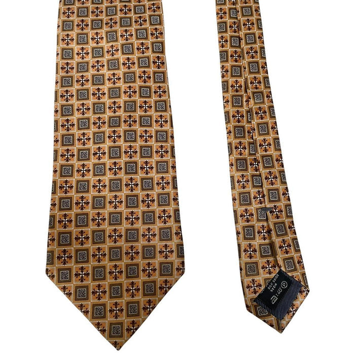 Ermenegildo Zegna Multicoloured Geometric Print Silk Tie