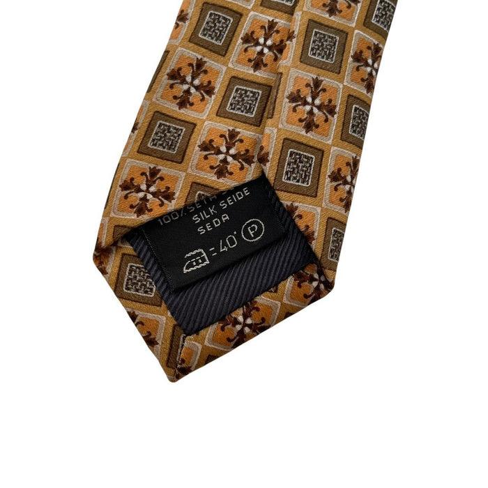 Ermenegildo Zegna Multicoloured Geometric Print Silk Tie
