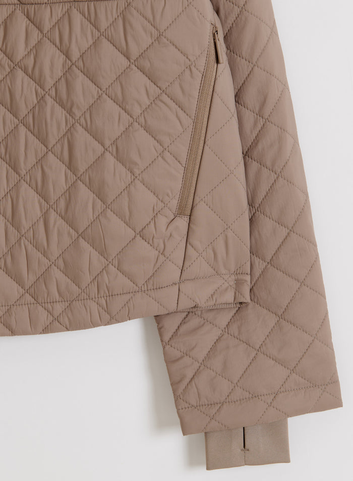 Espresso Cropped Quilted Anorak