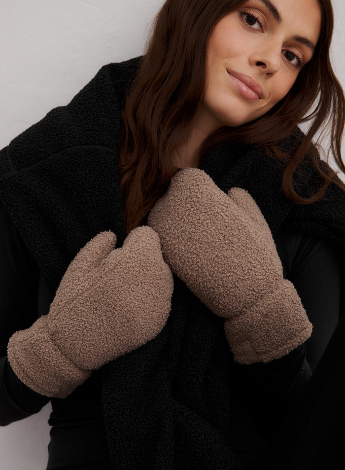 Espresso Polar Fleece Mittens