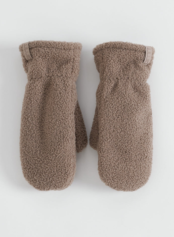 Espresso Polar Fleece Mittens