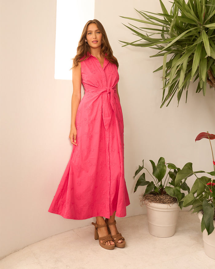 Evangeline Dress in Dimensional Flower