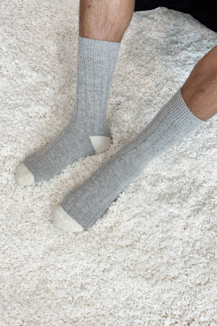 Extended Cashmere Classic Socks - Navy