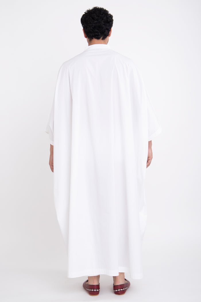 Fahed Buttoned Poplin Jellaba For Men
