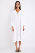Fahed Buttoned Poplin Jellaba