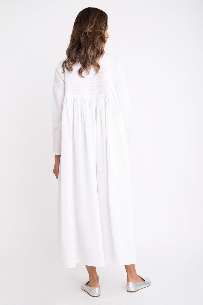 Farida Cotton Pink Thread Dress