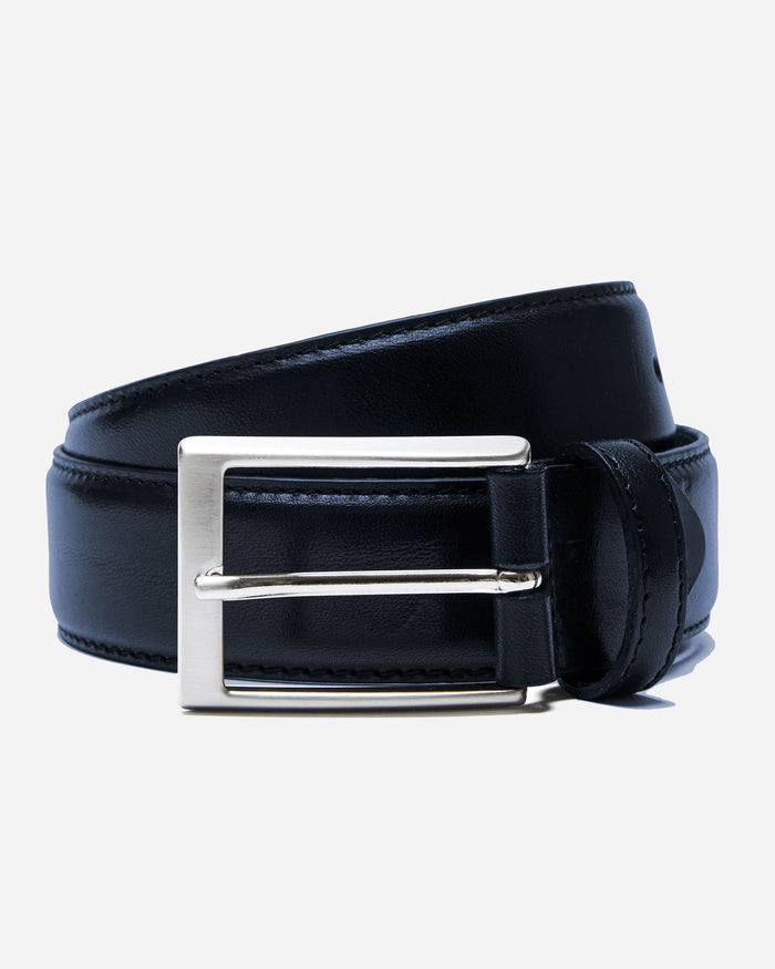Farrer Navy Belt - Men's Leather Belts at Menzclub