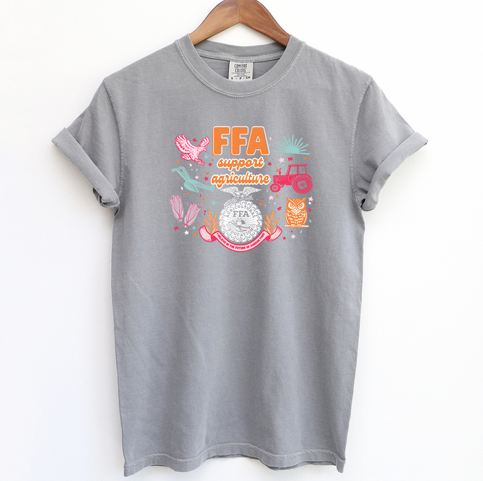 FFA Support Agriculture Symbols– Comfort Colors T-Shirt