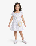 Floral Dress with Purse in White