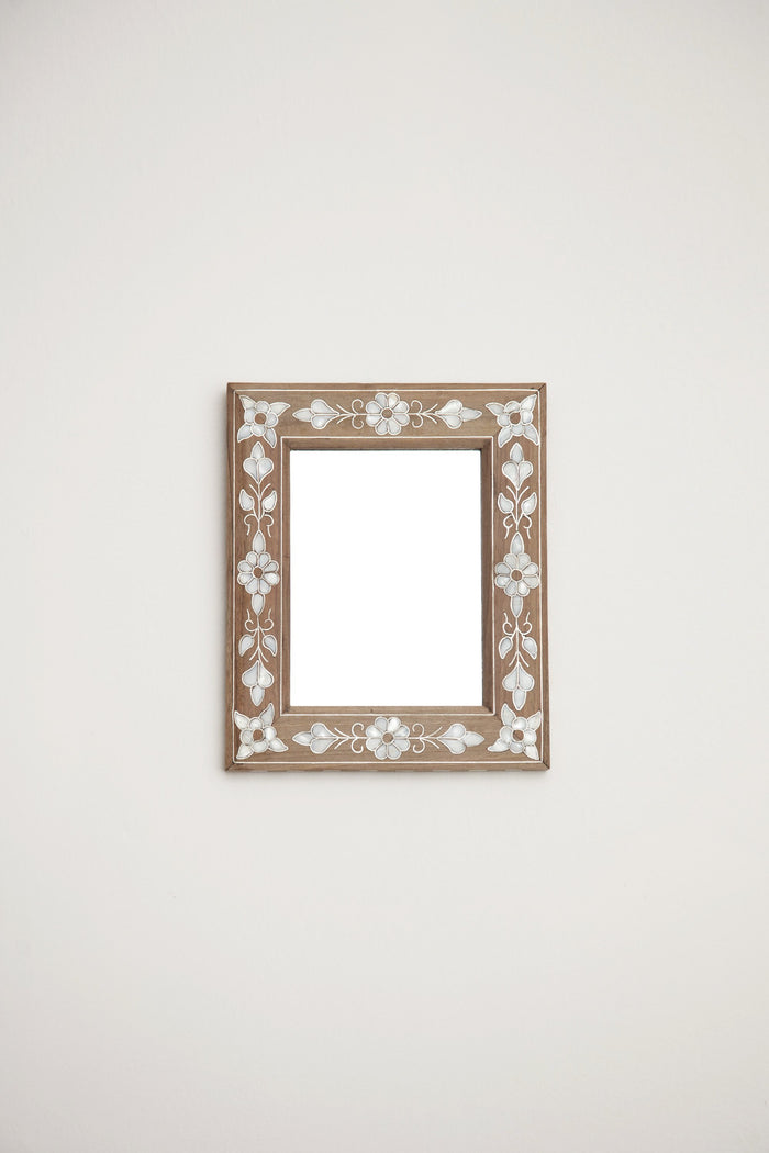 Flower Mother Of Pearl Mirror