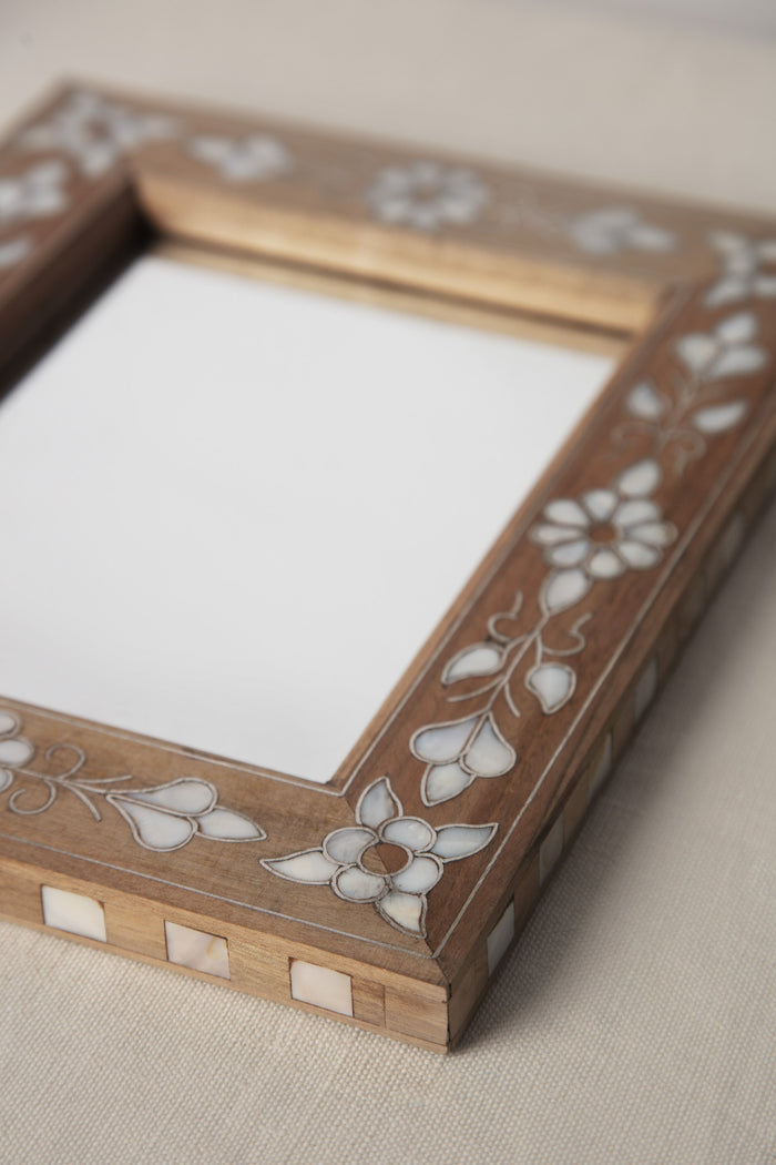 Flower Mother Of Pearl Mirror